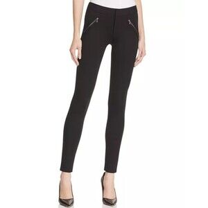 PAIGE Clarence Zip Skinny Black Ankle Pants Dressy Stretch Zip Pockets NEW Sz 27